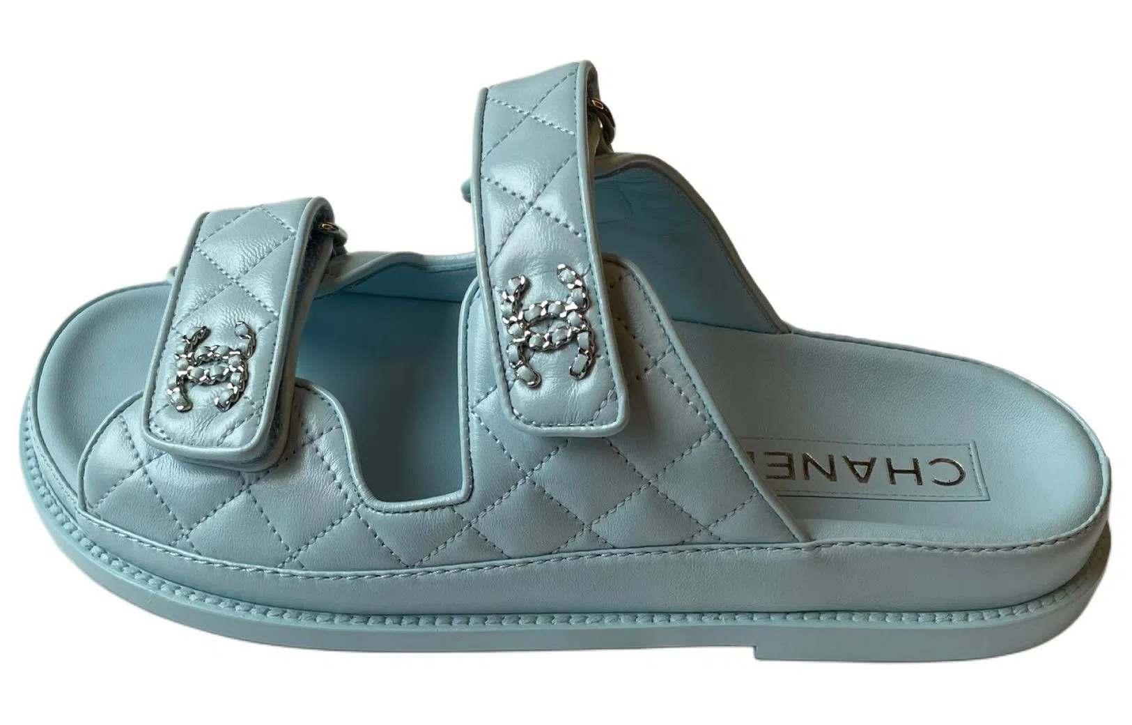 Chanel Slide Sandals Blue