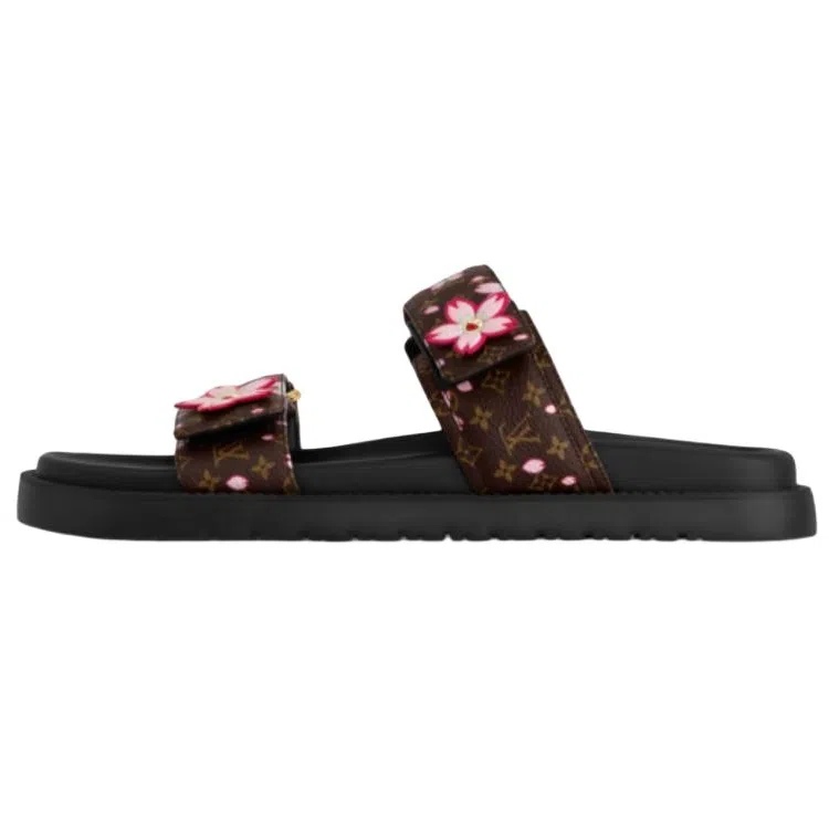 Louis Vuitton x Takashi Murakami Sunset Slide Brown