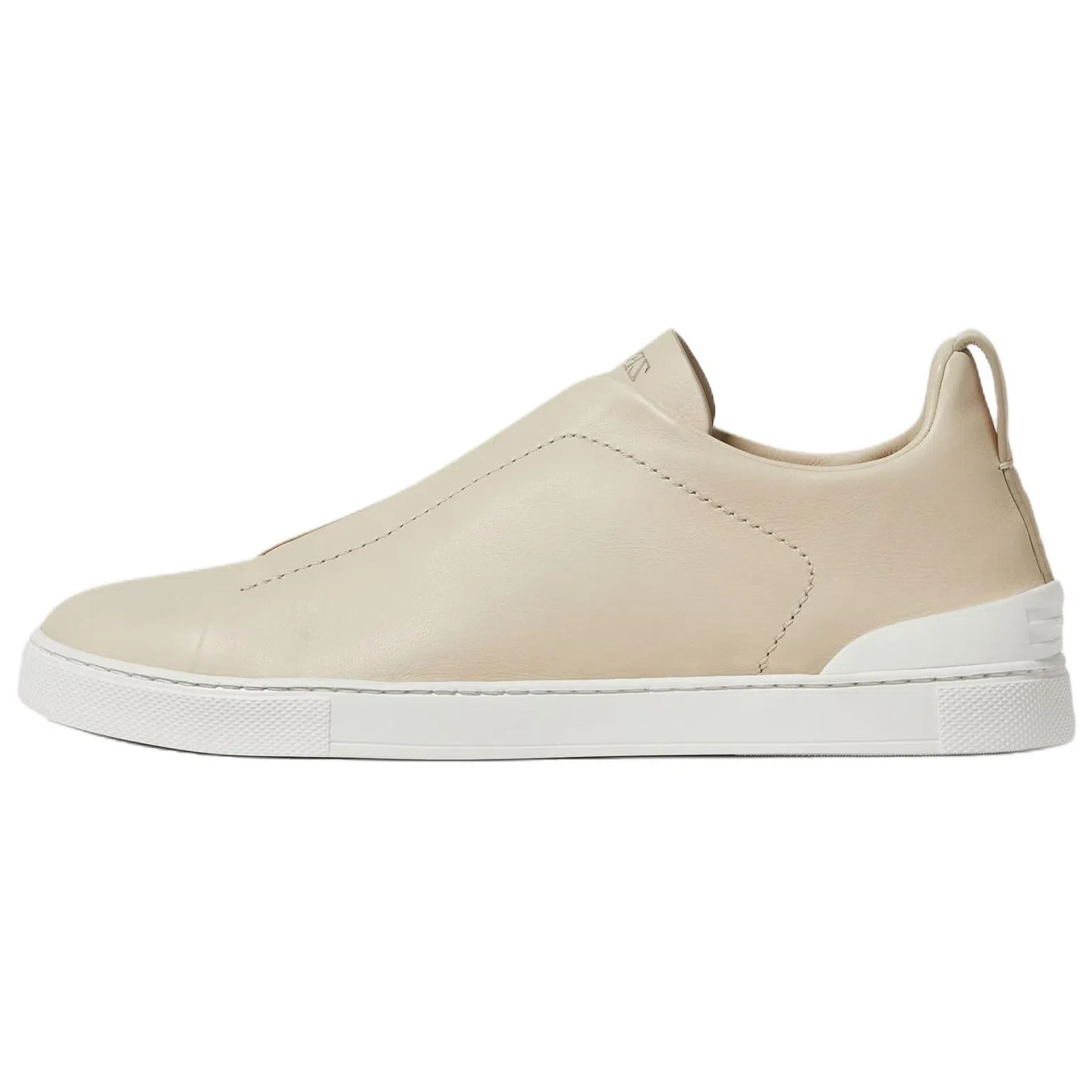 Zegna Triple Stitch Low Top Sneakers Light Beige