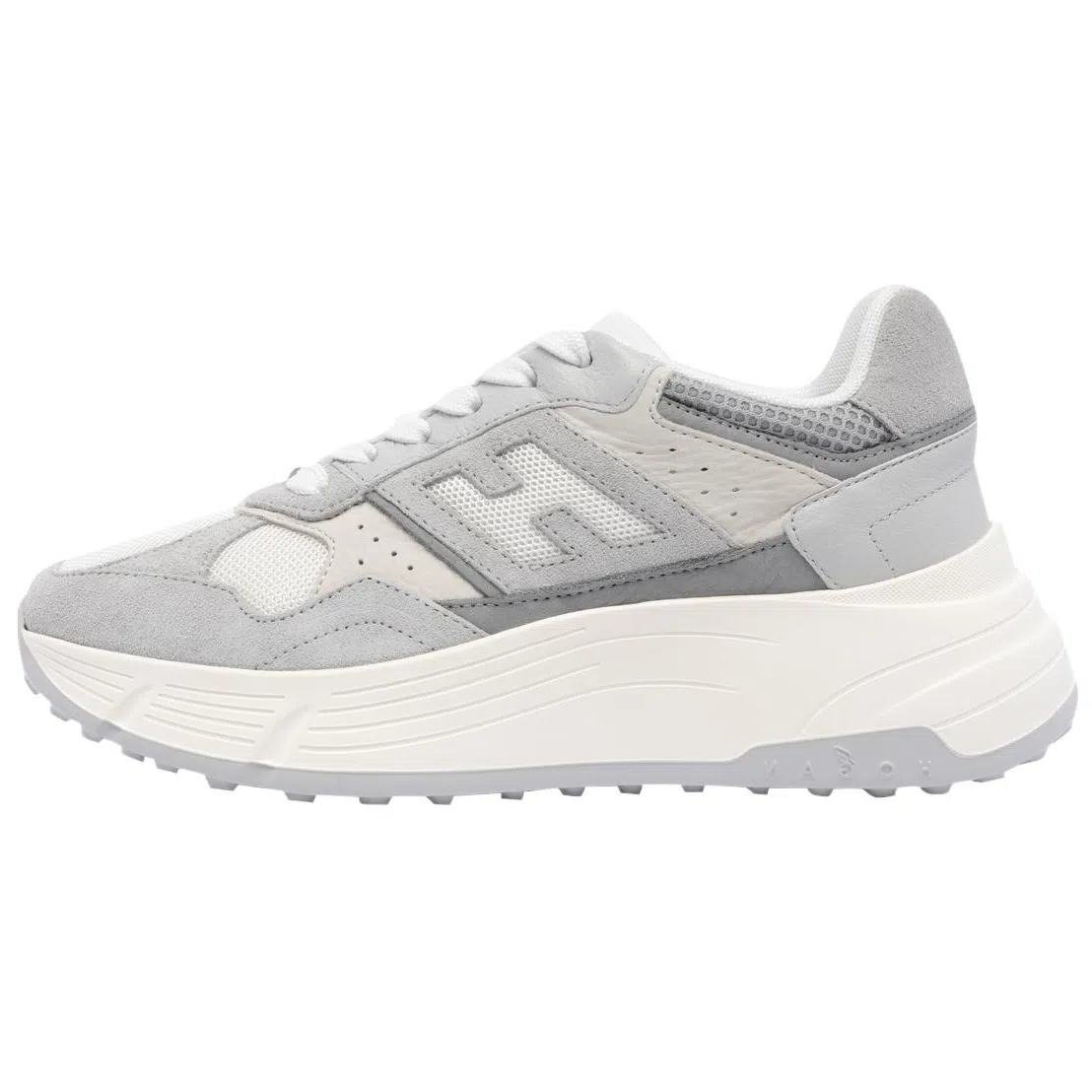 Hogan Suede Low Top Lace-Up Sneakers Gray White