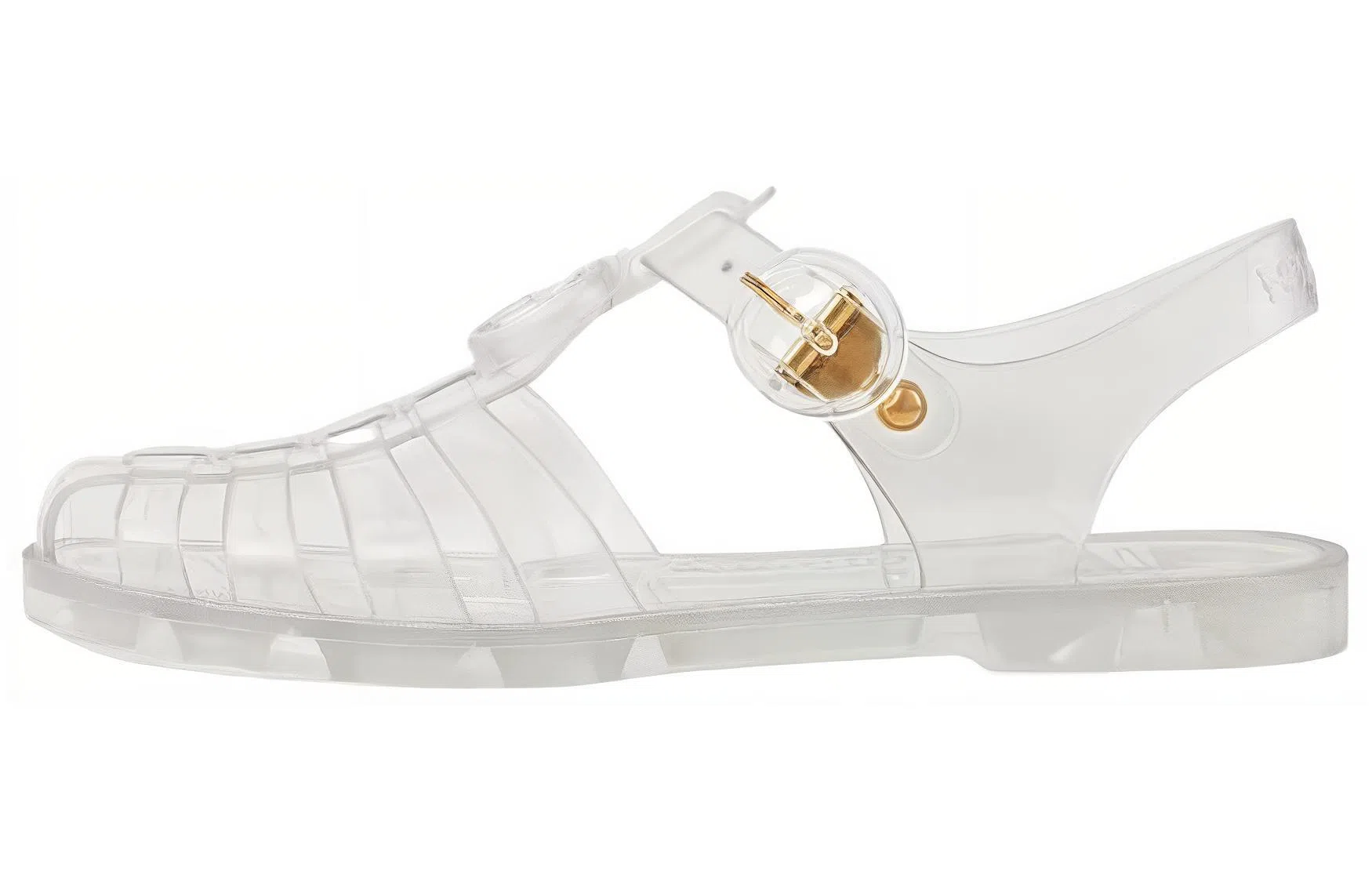 Gucci Rubber Double G Sandals Transparent