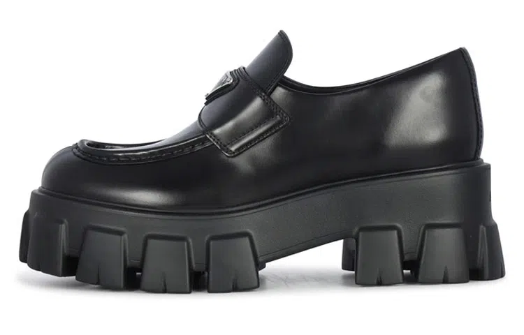 Prada Monolith Black Loafers