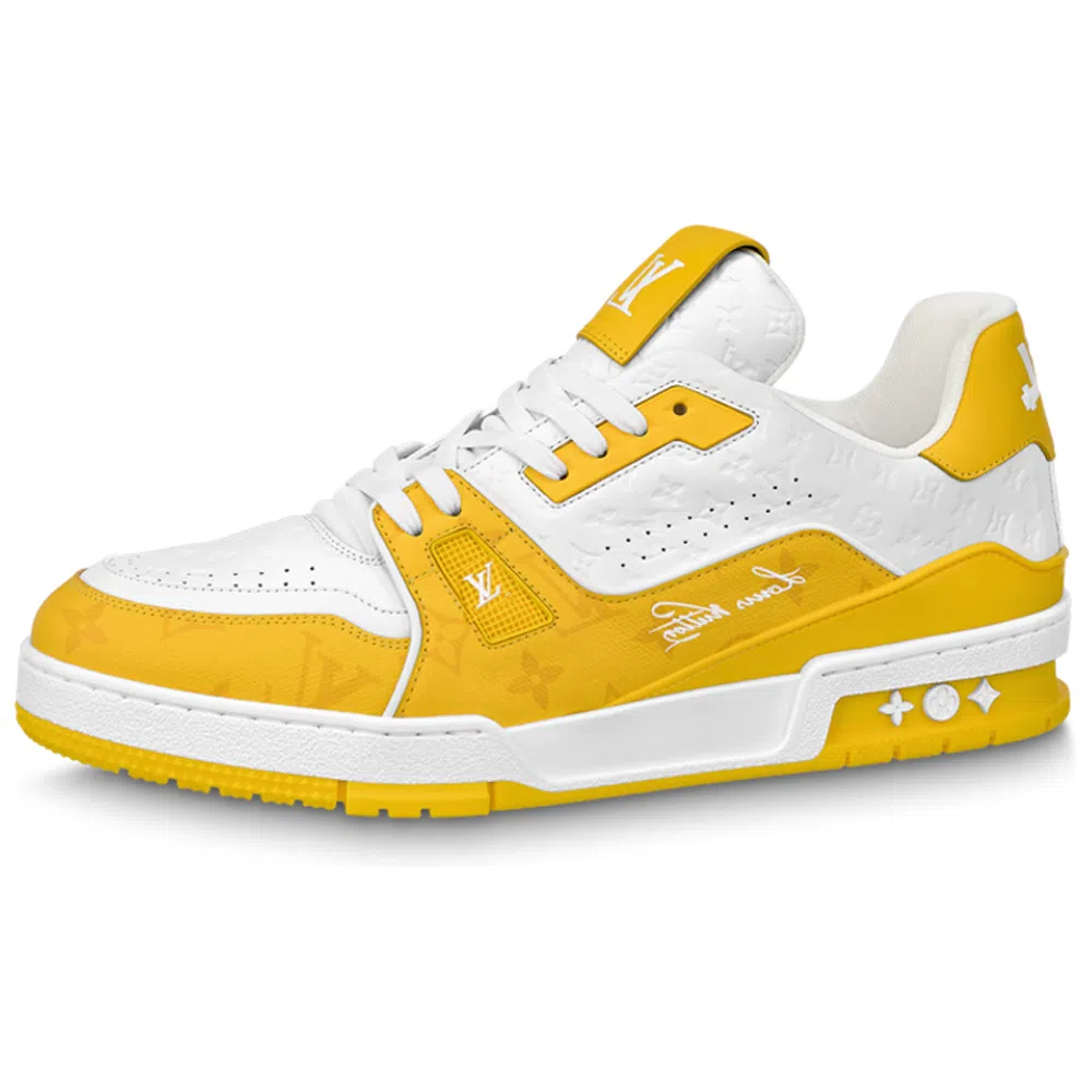 Louis Vuitton Trainer Low White Yellow