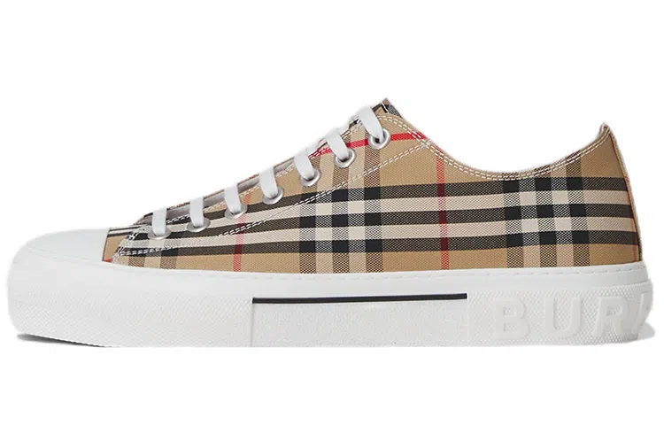 Burberry Vintage Canvas Check Low Sneakers Brown