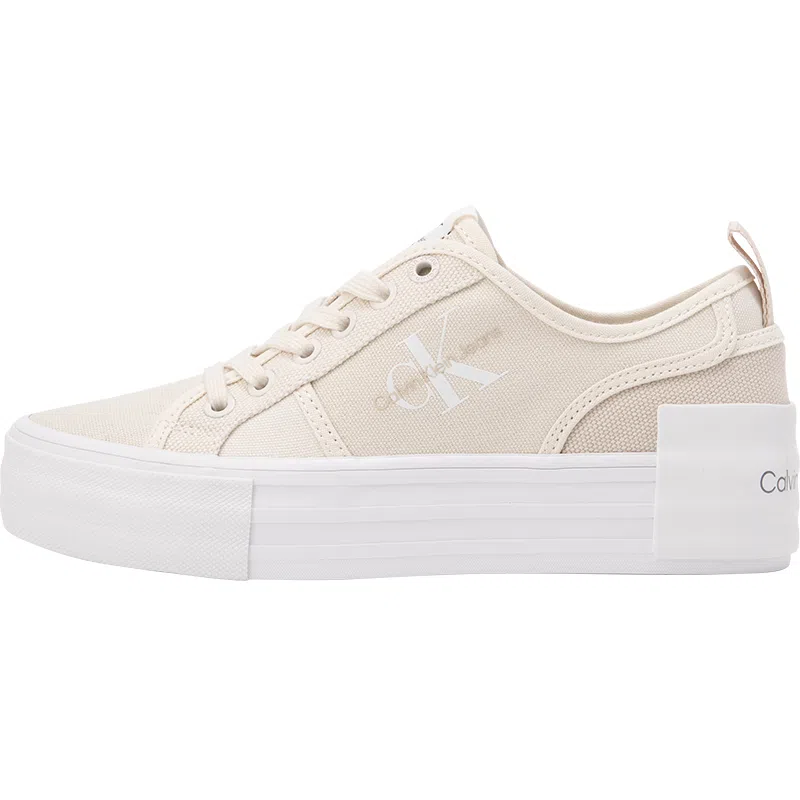 Calvin Klein Low Canvas Sneakers Eggshell Yellow