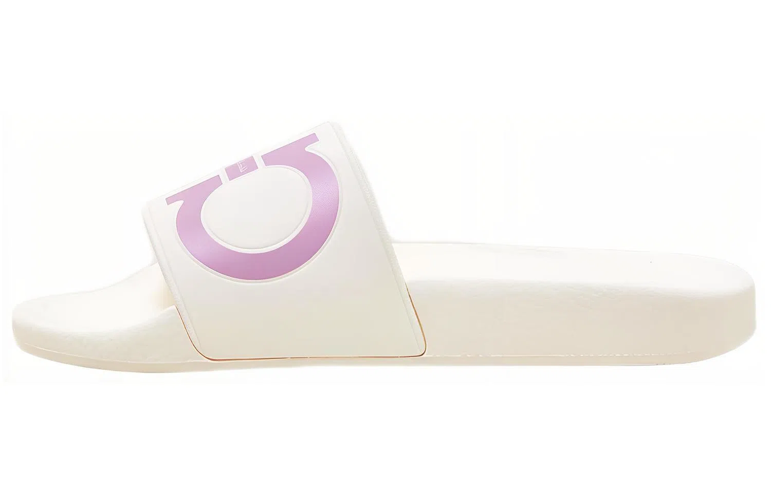 Ferragamo Gancini Open-Toe Slides White