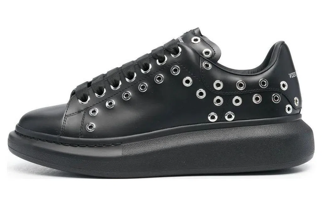 Alexander McQueen Leather Low Top Sneakers Black