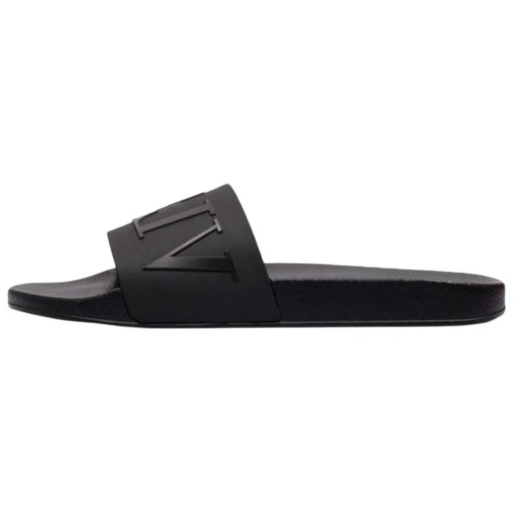 Valentino Slide Sandals Black