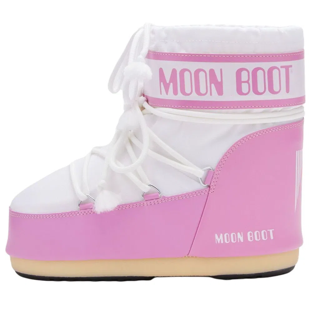 Moon Boot Icon Lace-Up Pink White