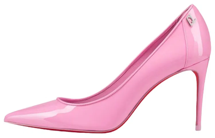 CL Platinum Soft Leather Layered Pink Heels