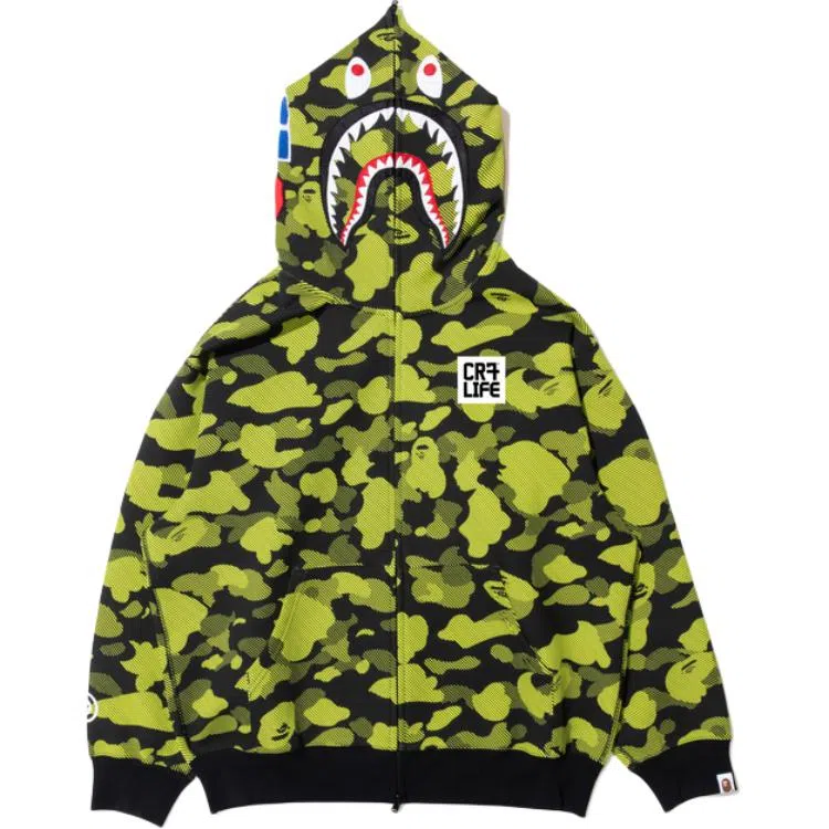 A BATHING APE x CR7 LIFE FW25 Camo Shark Hoodie