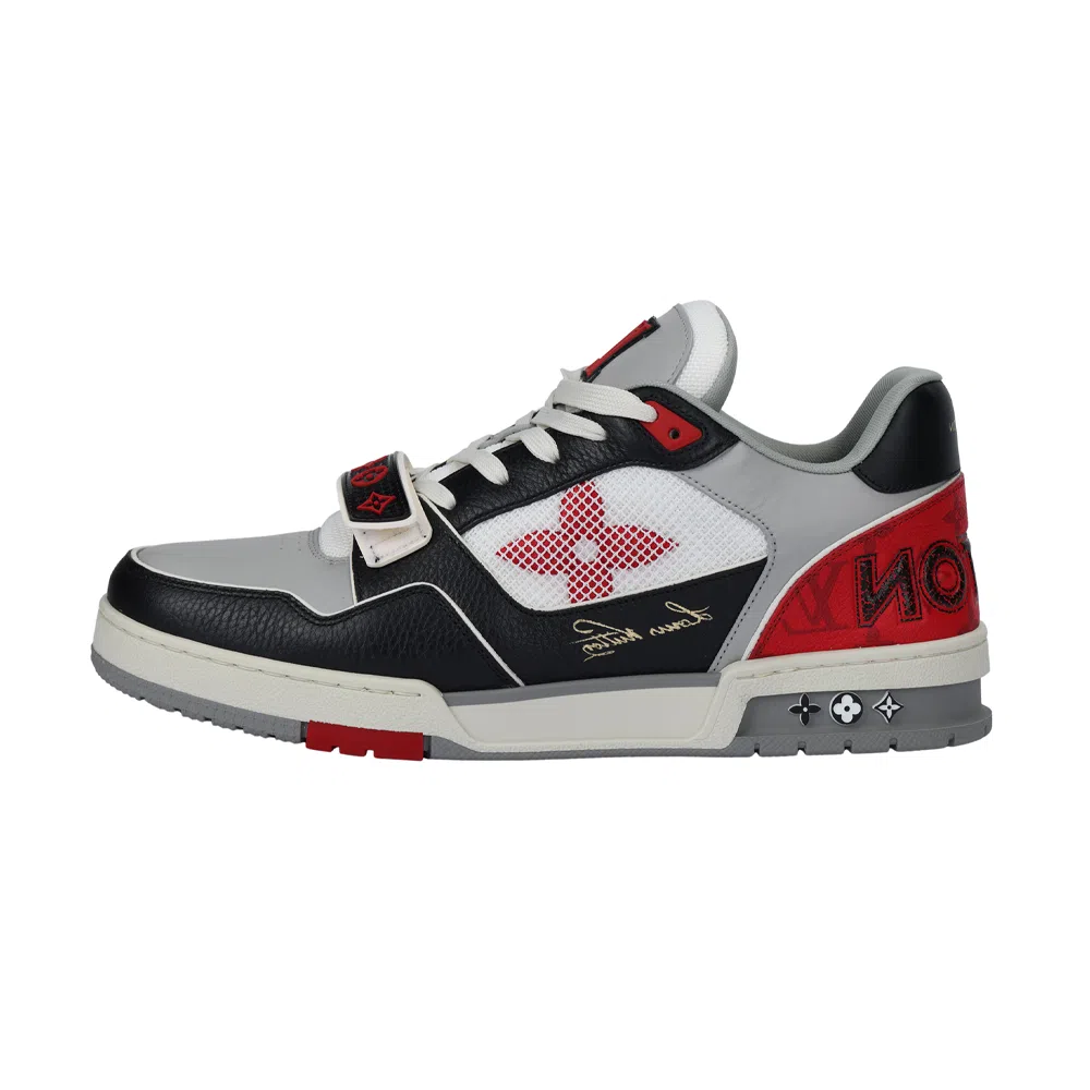 Louis Vuitton Trainer Low Top Black Red White
