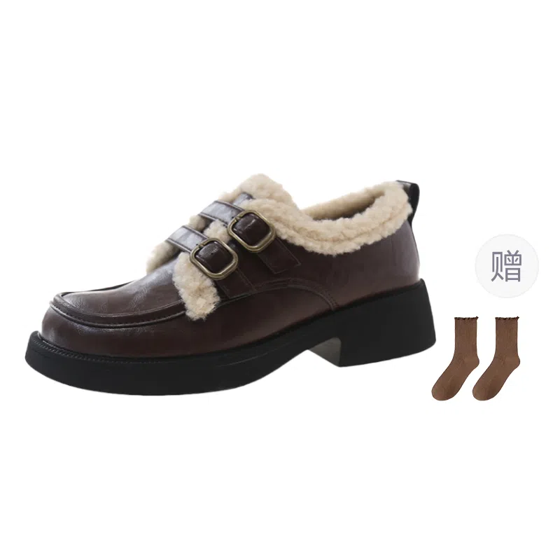 小鹿米利 休闲加绒加厚 乐福鞋 女款