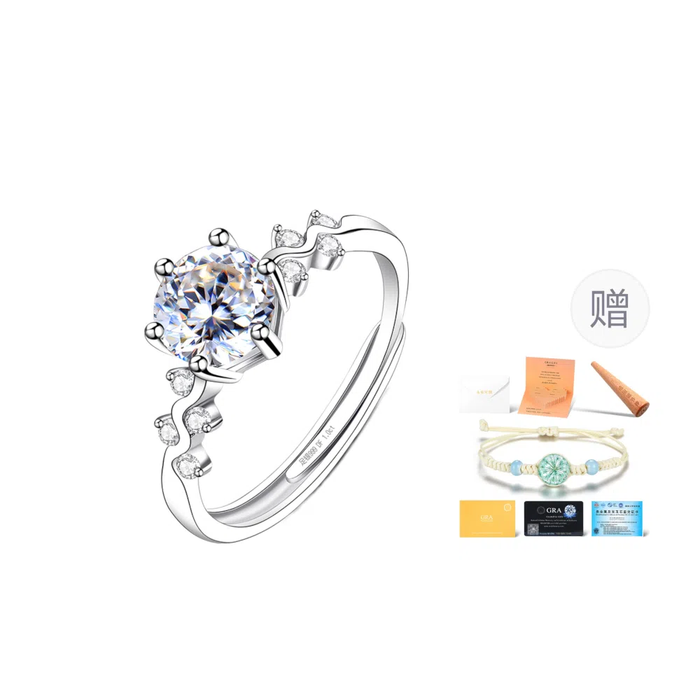 Oriental Beauty 1 Carat Moissanite Ring S925 Silver