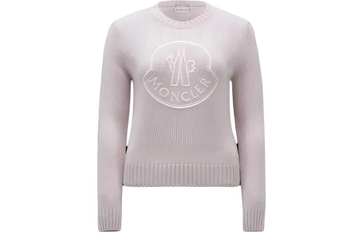 Moncler Embroidered Logo Cashmere Wool Jumper Logo