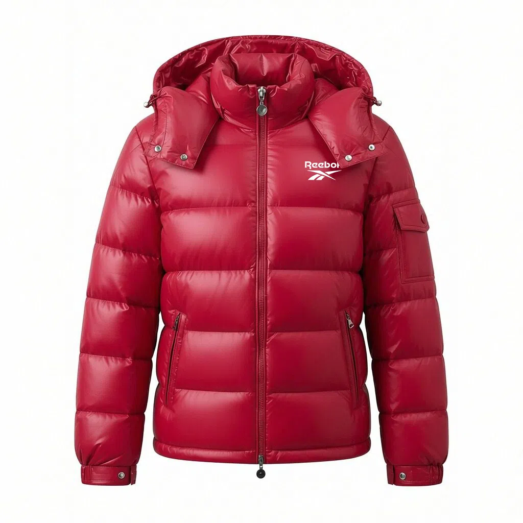 Reebok Detachable Hood Quilted Down Jacket