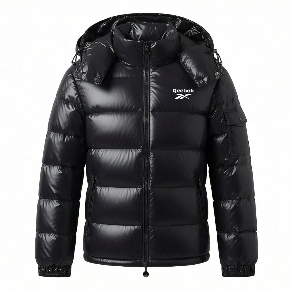 Reebok Detachable Hood Quilted Down Jacket