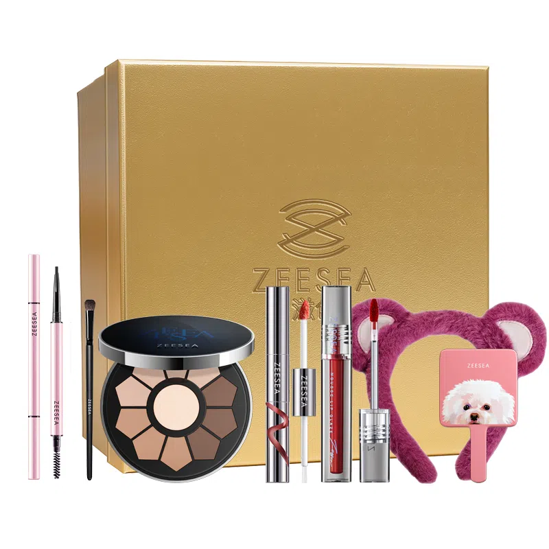 滋色 星光烁烁彩妆礼盒化妆品套盒 易上色自然持久清透气色 眼影盘唇釉唇泥口红眉笔