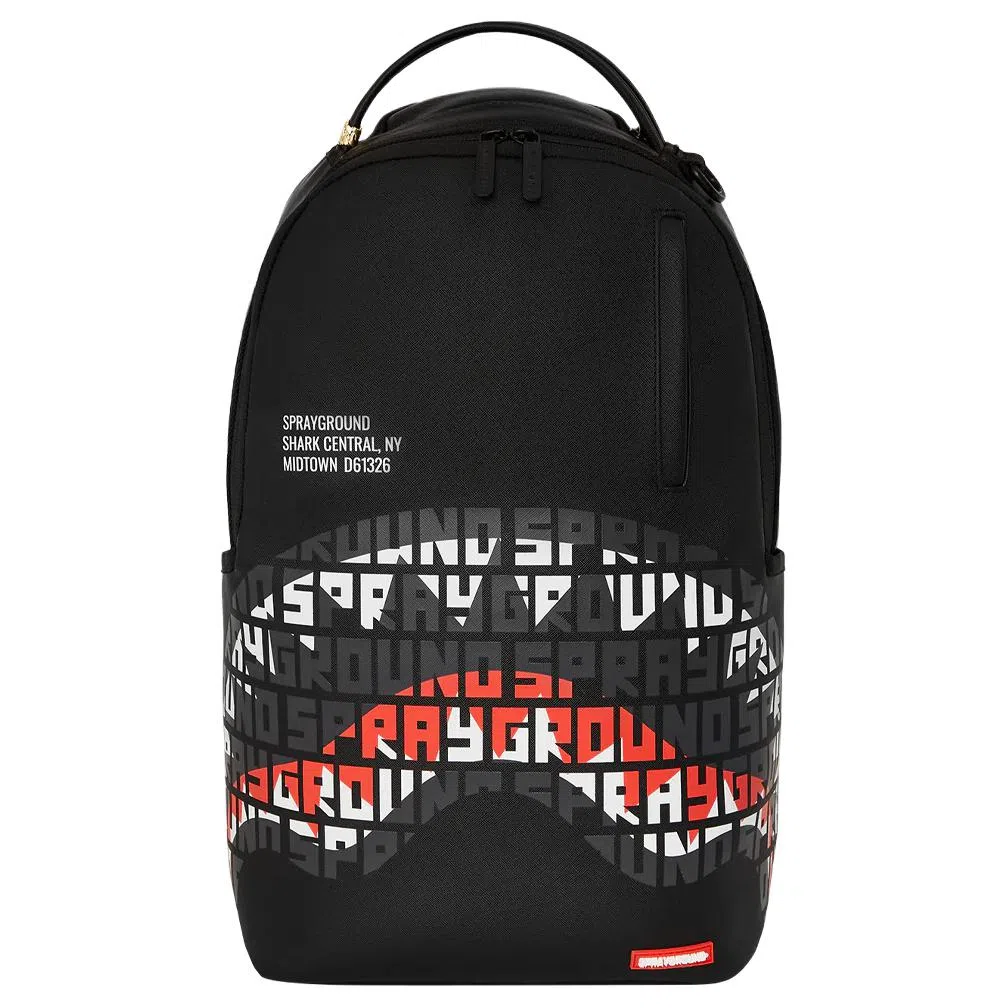Sprayground PVC Backpack Black Red
