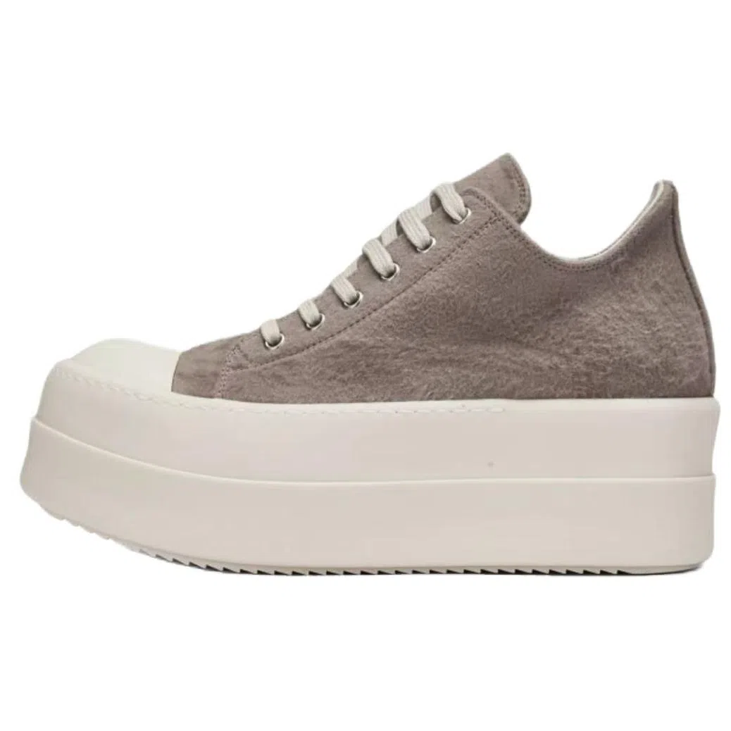 Rick Owens DRKSHDW Low Top Lace-Up Sneakers Beige