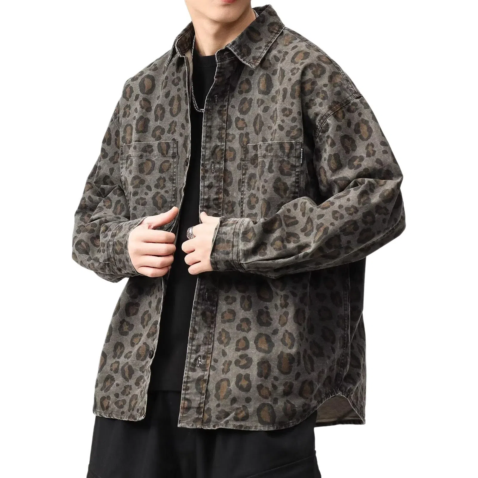 GOODHENLCE Leopard Print Shirt