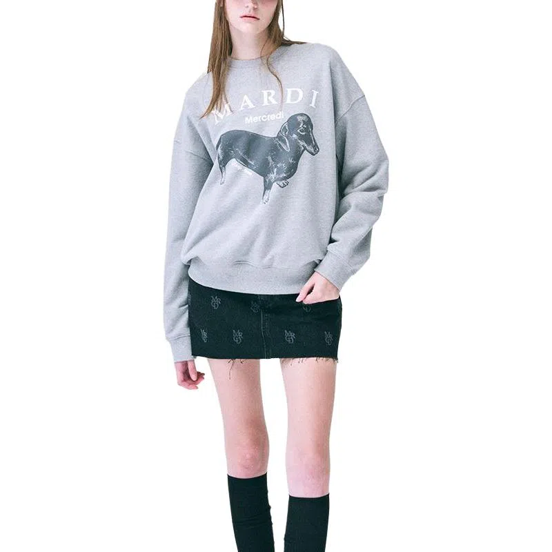 MARDI MERCREDI FW24 SWEATSHIRT DDANJI_GREY WHITE