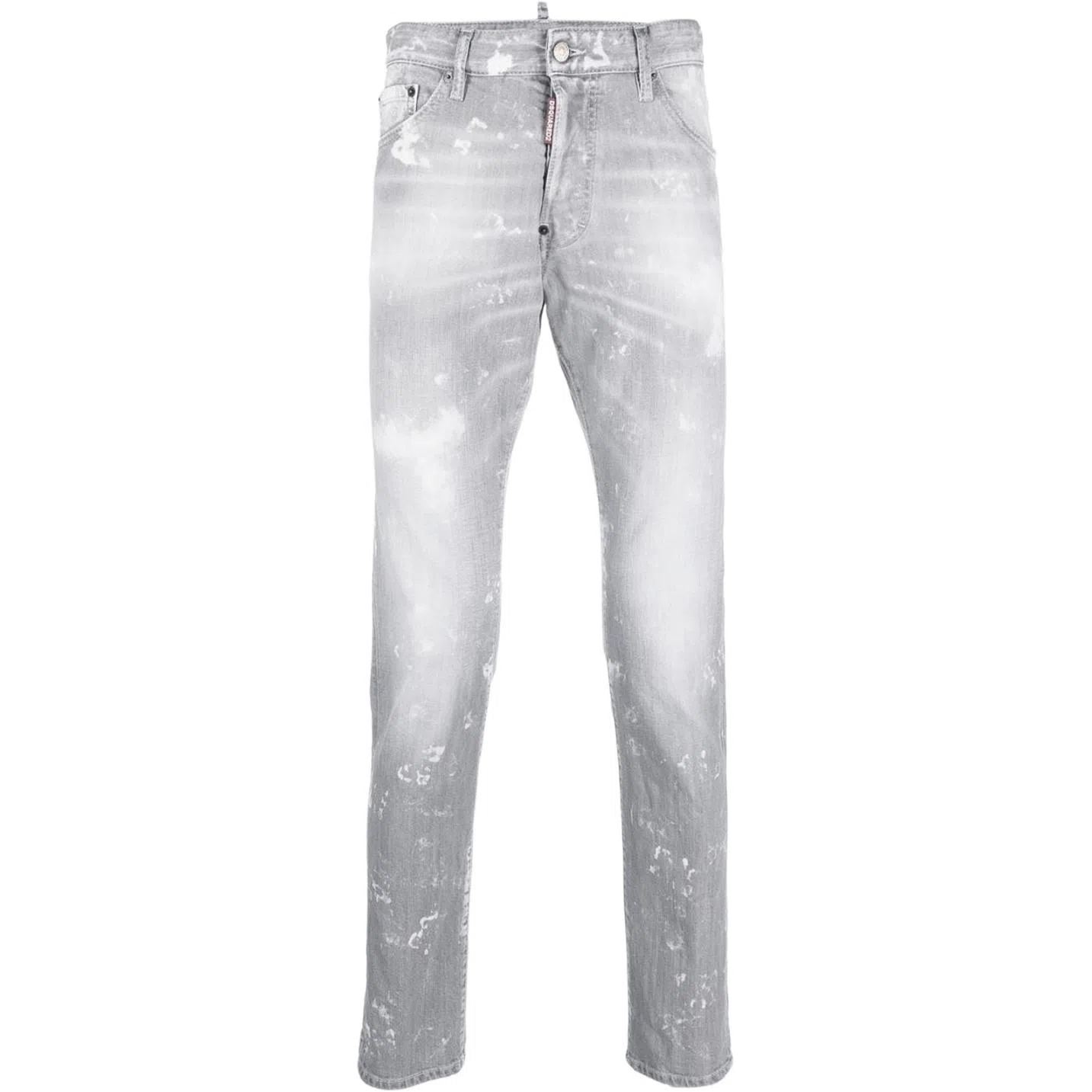 DSQUARED2 Slim Mid-Rise Distressed Jeans Grey