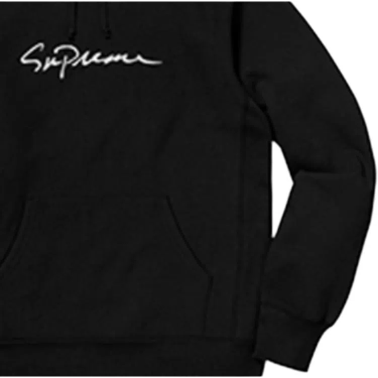 Supreme FW18 Classic Script Hooded Sweatshirt Black