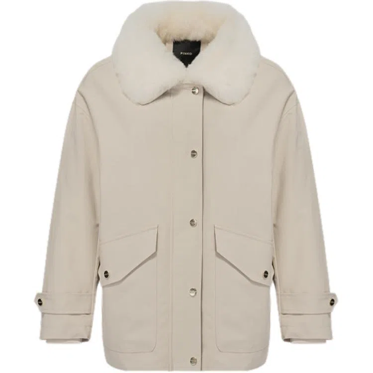 PINKO FW25 Fur Collar Down Liner Coat Set