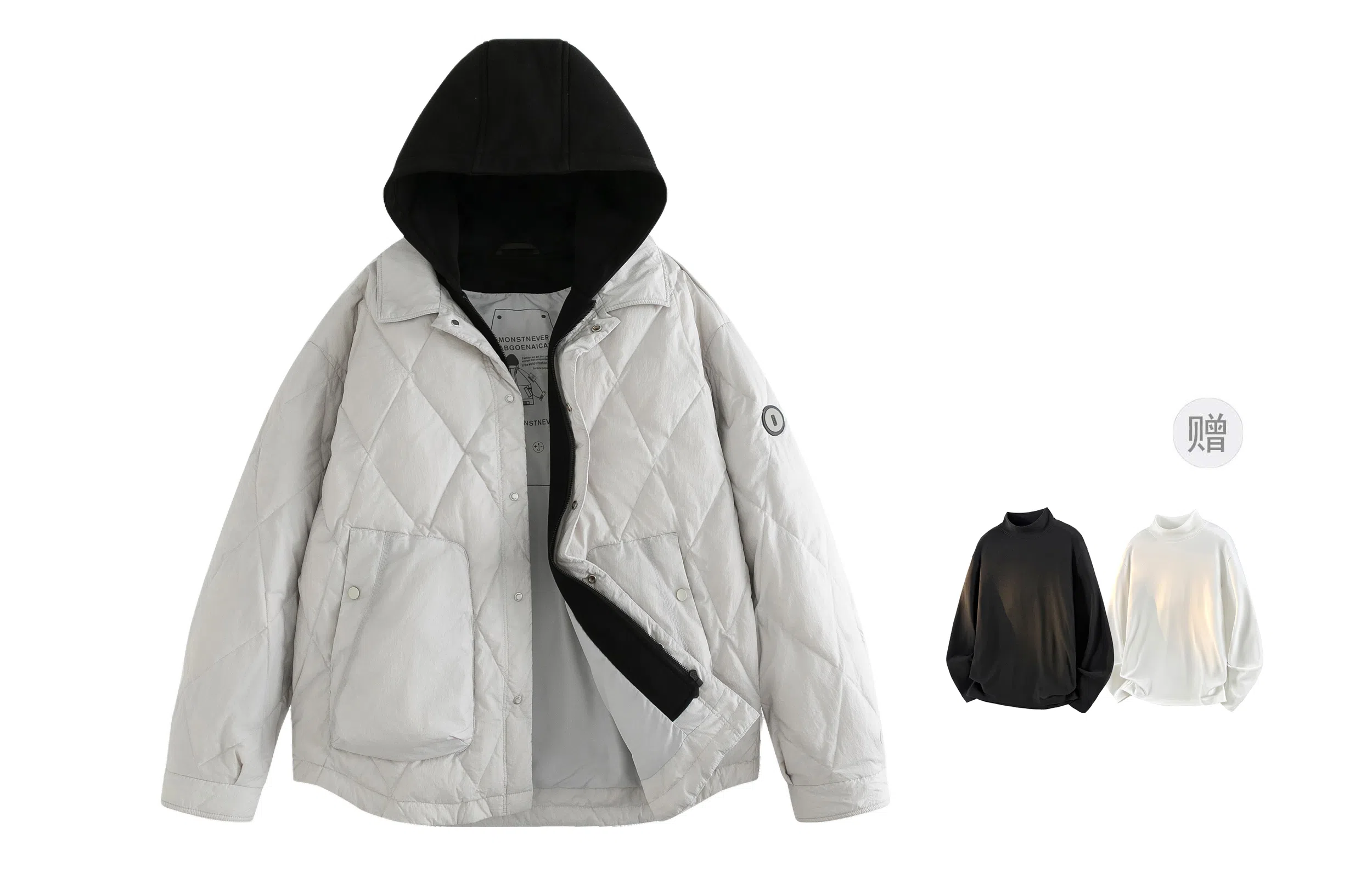 MIIOW Trend Party Series 90 Duck Down Retro Hoodie Jacket