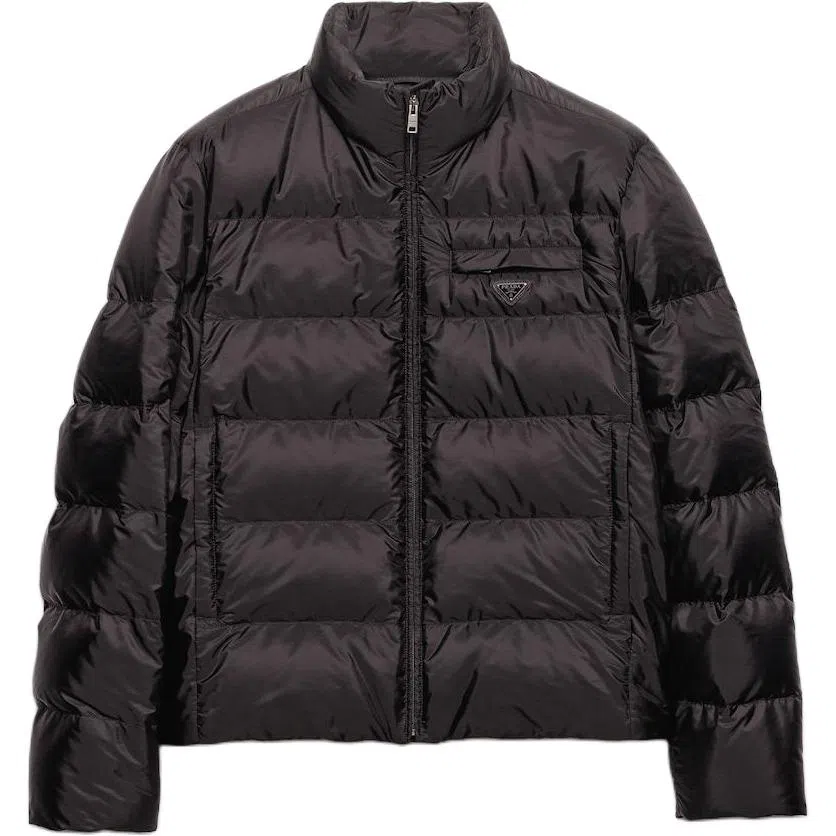 Prada Logo Zip Jacket Black