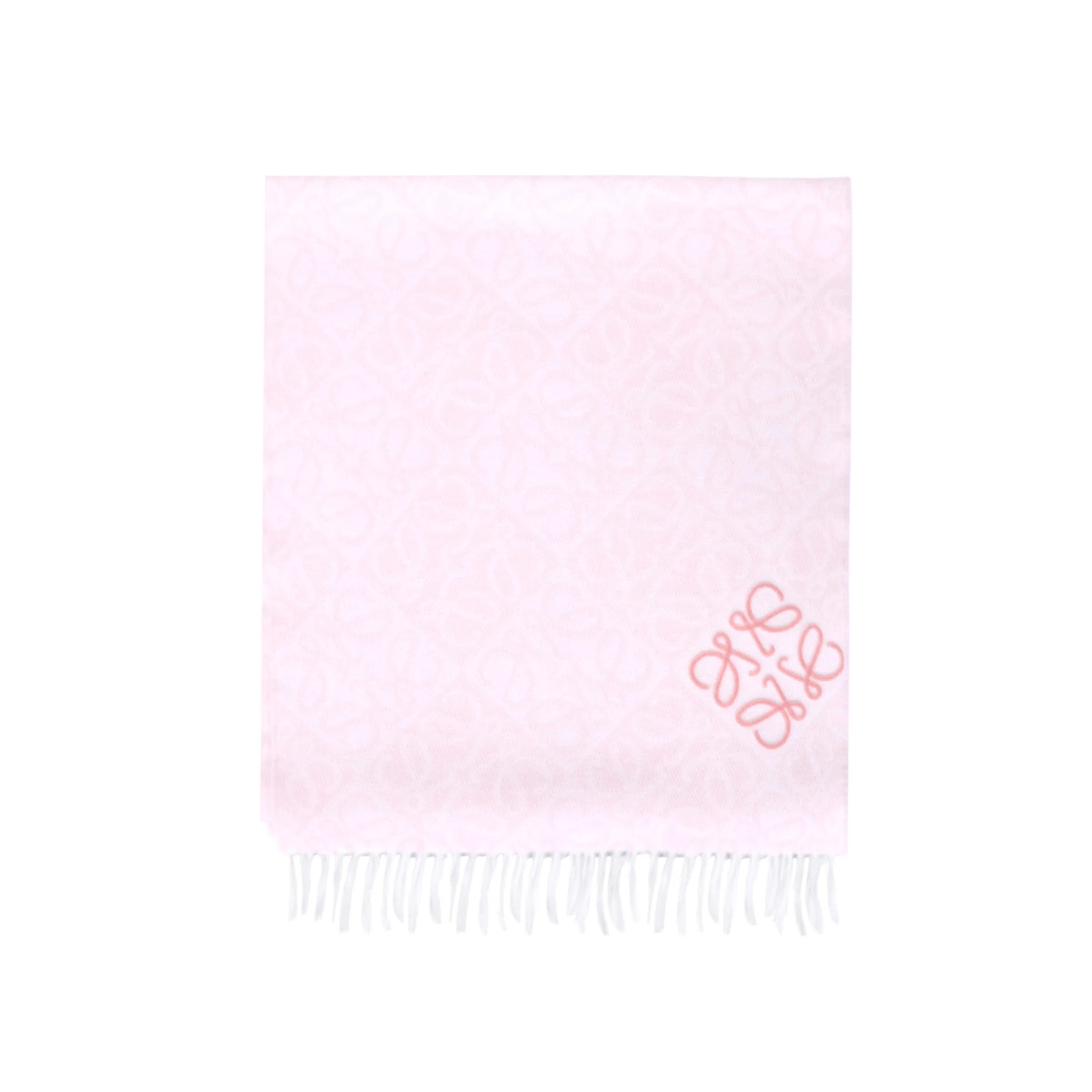 LOEWE Anagram Wool Scarf Soft Pink