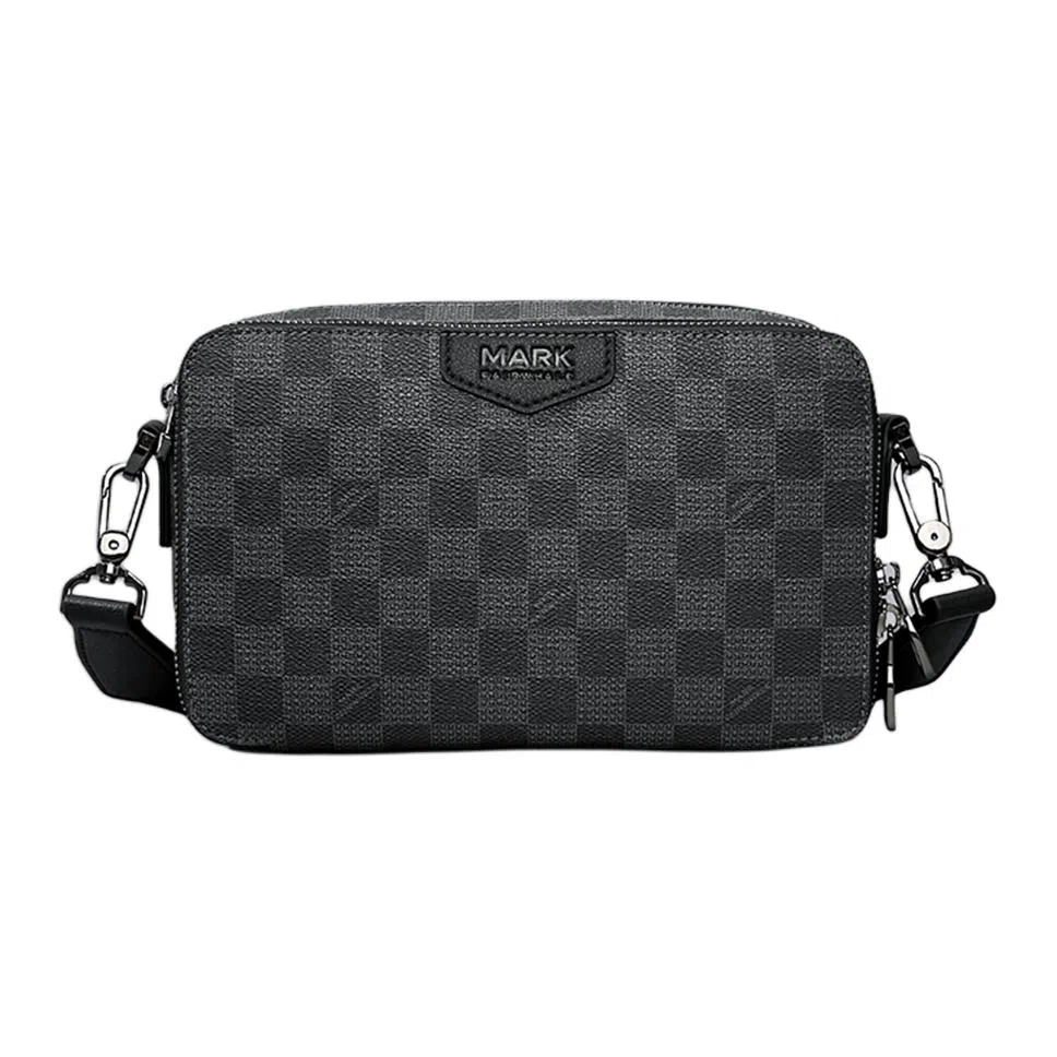 FAIRWHALE Embossed Logo Shoulder Bag Black