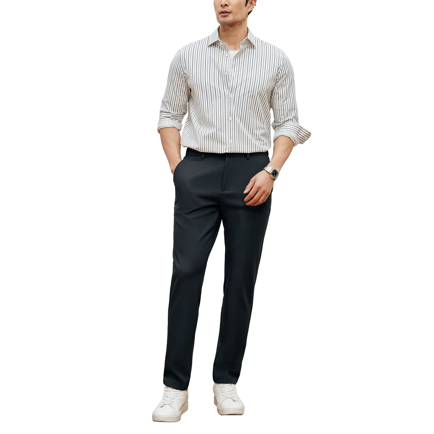 丹宁哲学 无束缚高回弹长绒棉面料长袖衬衫 男款