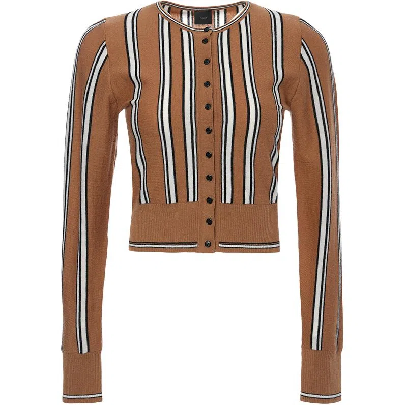 PINKO FW25 Striped Knit Cardigan