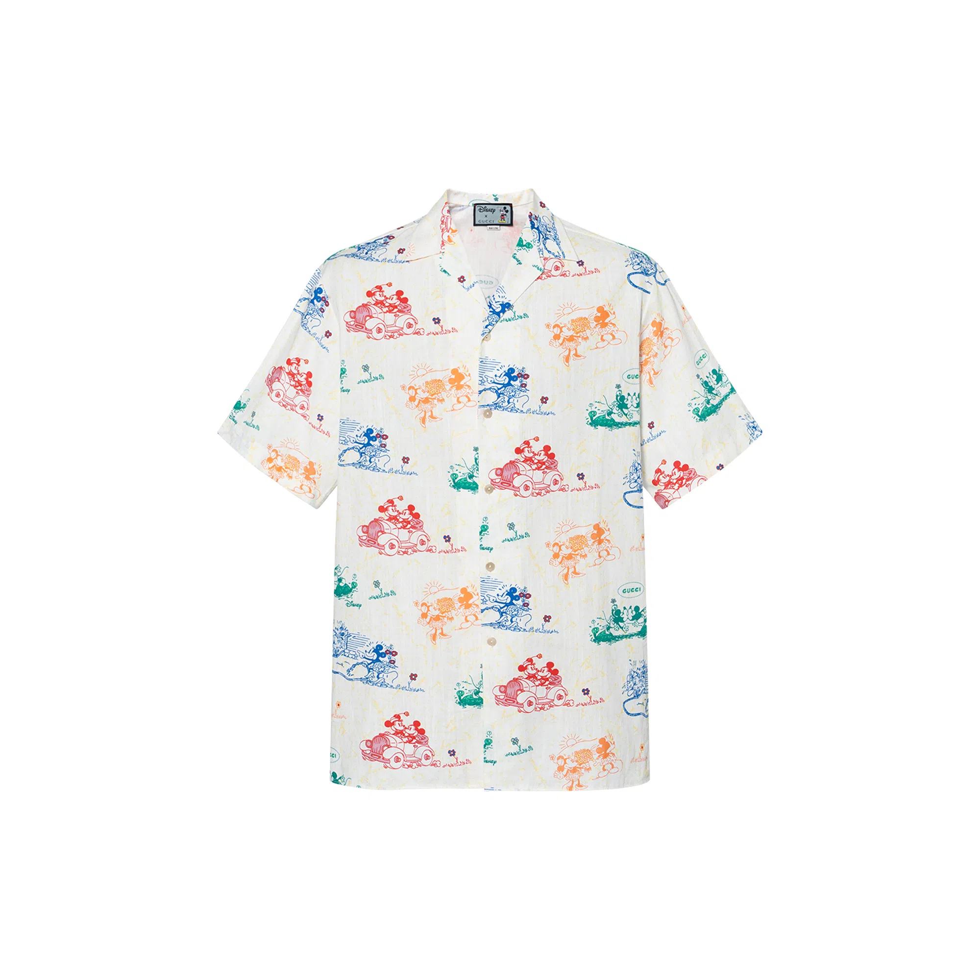 Gucci x Disney Cartoon Print Shirt White