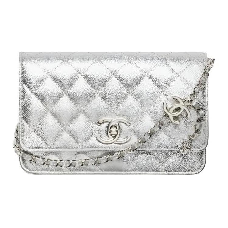 Chanel 25B Silver Crossbody