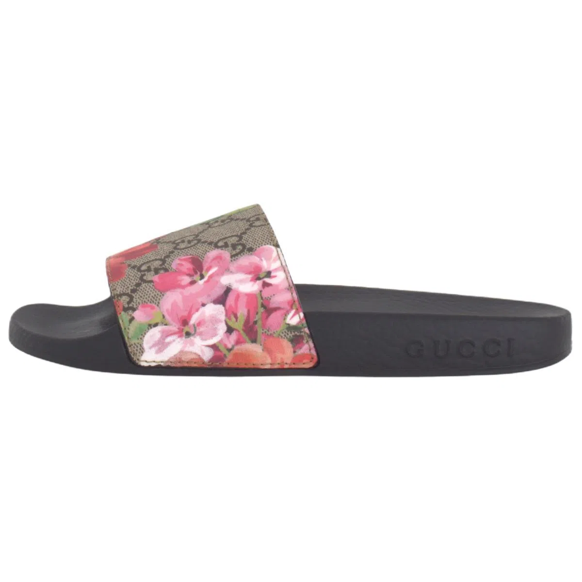 GUCCI Orchid Print Sandals Black