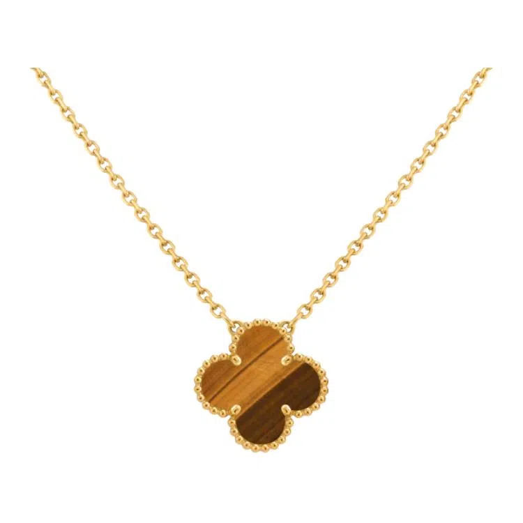 Van Cleef & Arpels Alhambra Tiger Eye Necklace