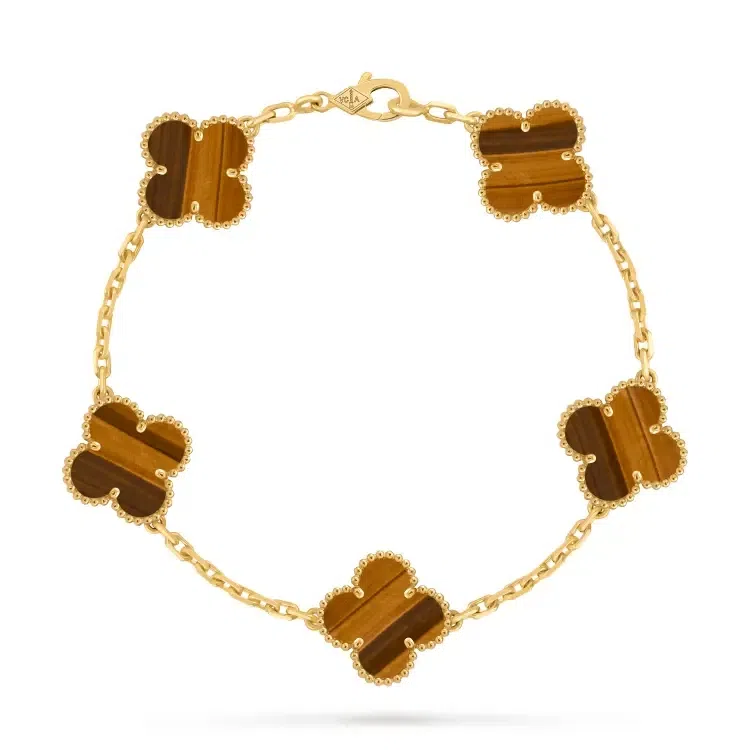 Van Cleef & Arpels Alhambra Tiger Eye Bracelet