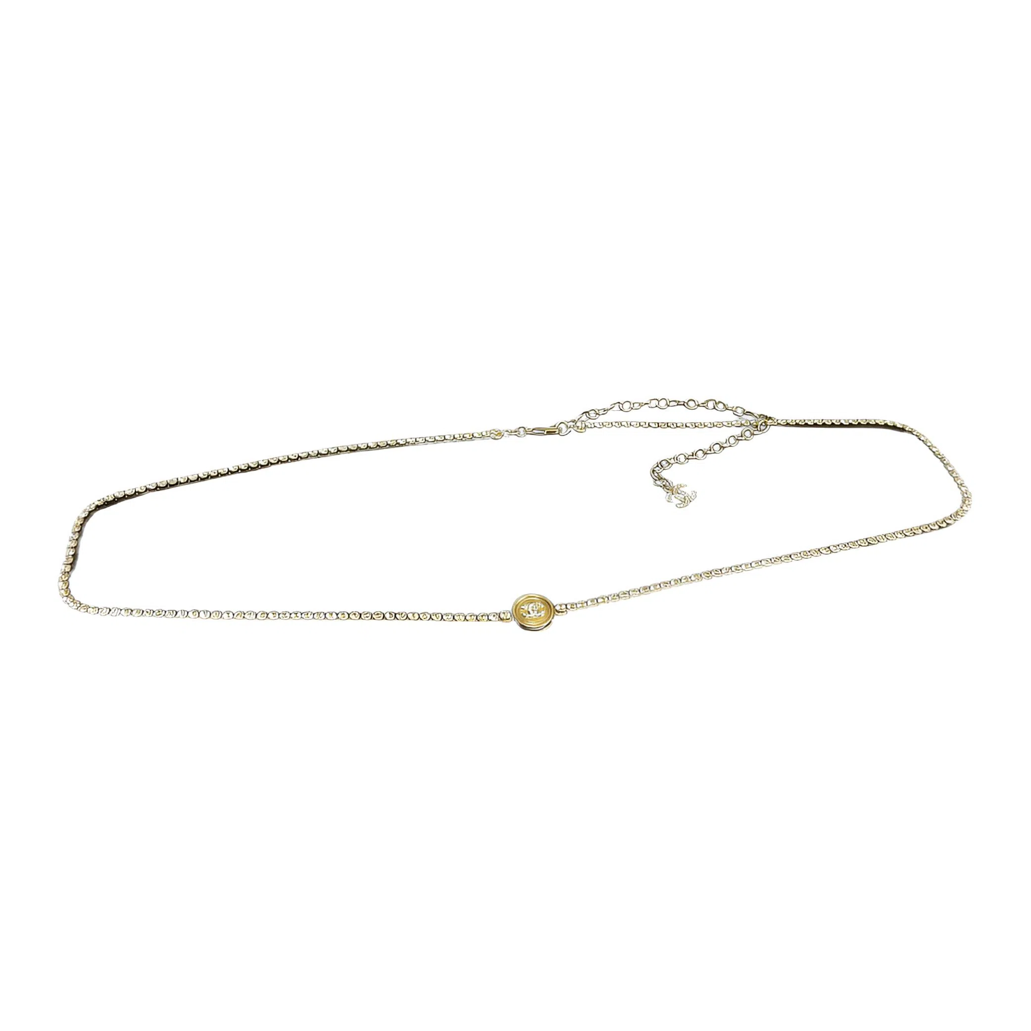 CHANEL Coin Crystal Double C Waist Chain Gold