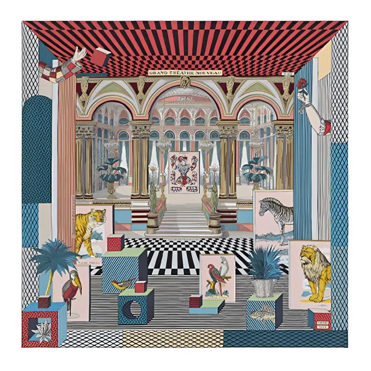 Hermes "New Grand Theatre" 90cm Scarf