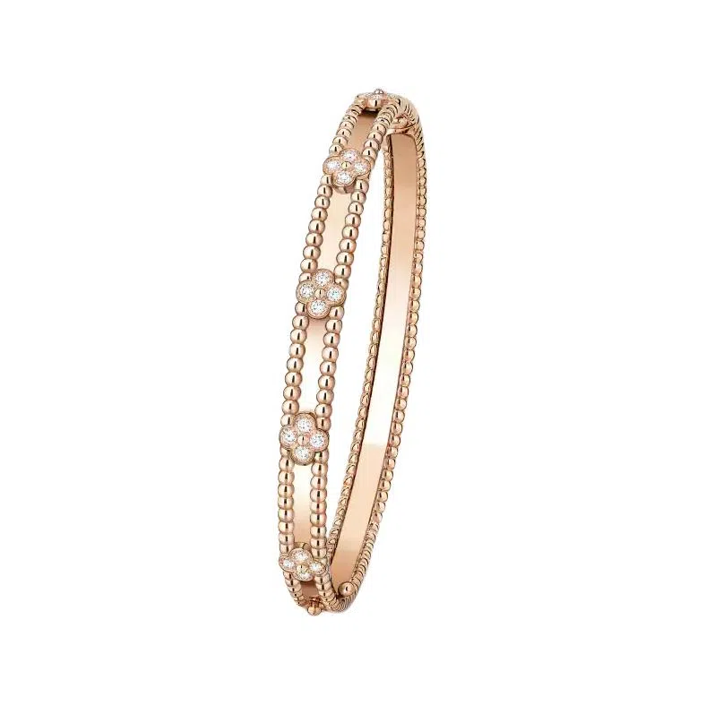 Van Cleef & Arpels Perlée Sweet Clovers Bracelet Rose Gold