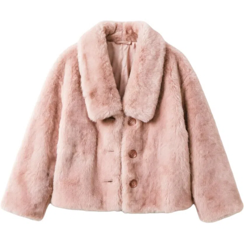 邓大喵 清新优雅百搭气质长袖皮草 女款