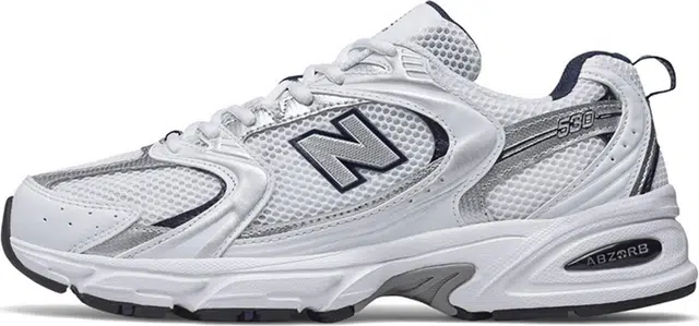 New Balance 530 White Silver Navy