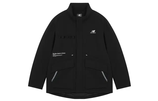 New Balance Logo Puffer Jacket Black