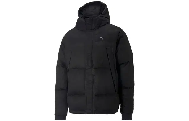 PUMA MMQ Hidden Zip Puffer Jacket Black