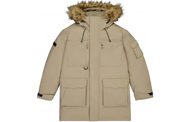 New Balance Long Down Jacket Brown